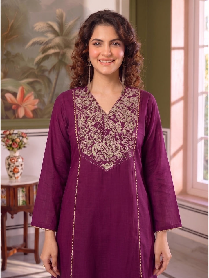 Aksa Jam Embroidered Work Co-Ord Set