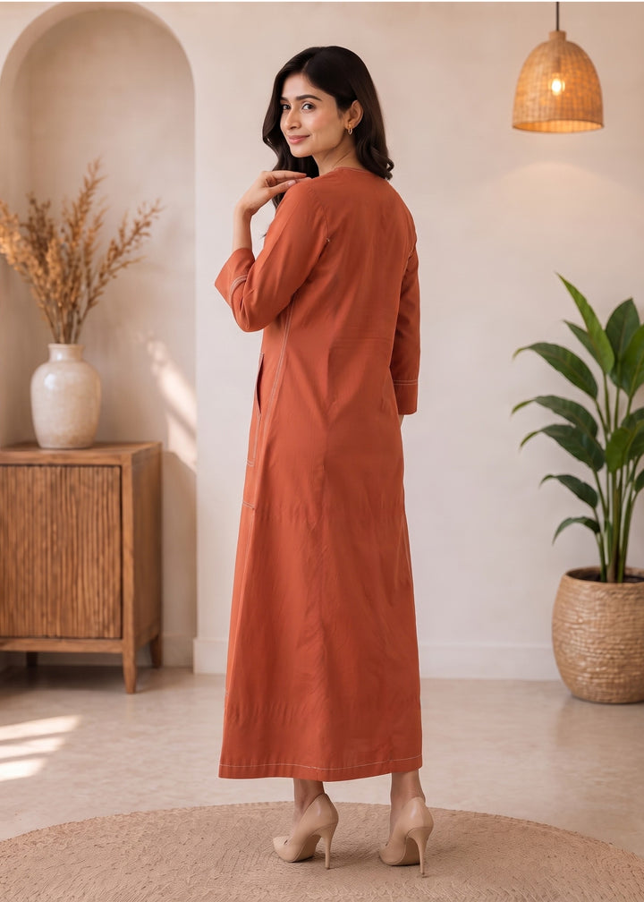 Akshara squash cotton dress