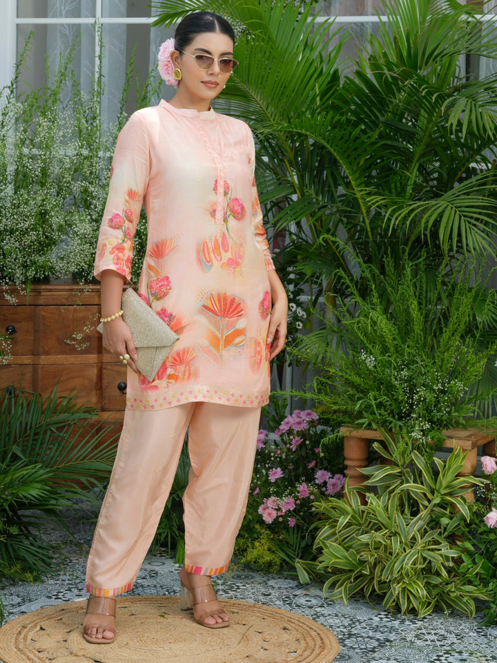 Palash Salmon Premium Co-ord Set