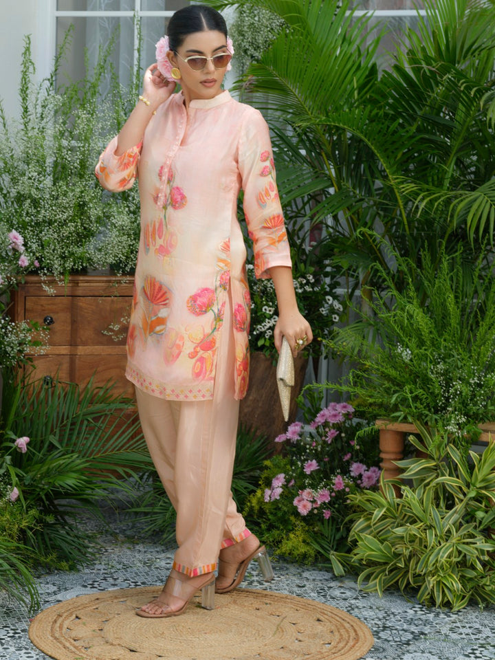 Palash Salmon Premium Co-ord Set