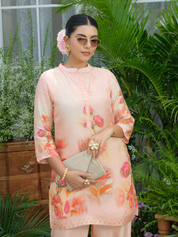 Palash Salmon Premium Co-ord Set