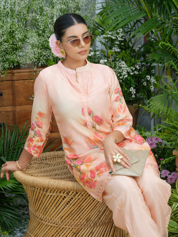 Palash Salmon Premium Co-ord Set