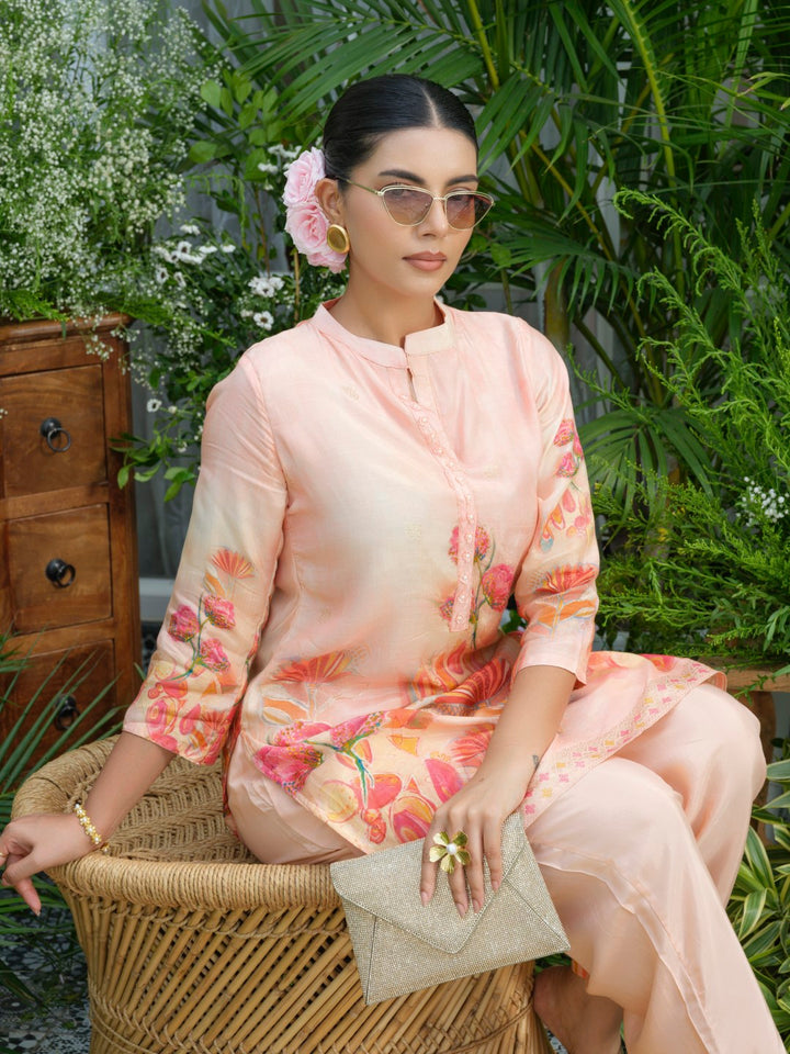 Palash Salmon Premium Co-ord Set