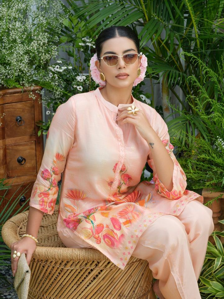 Palash Salmon Premium Co-ord Set