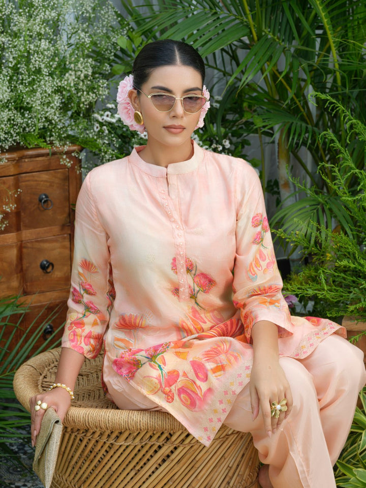 Palash Salmon Premium Co-ord Set