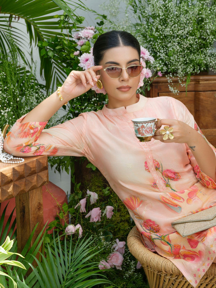 Palash Salmon Premium Co-ord Set