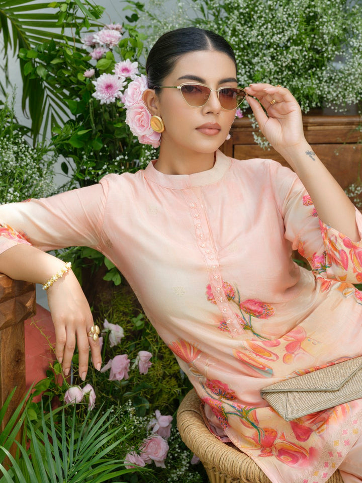 Palash Salmon Premium Co-ord Set