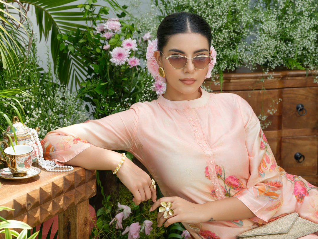 Palash Salmon Premium Co-ord Set