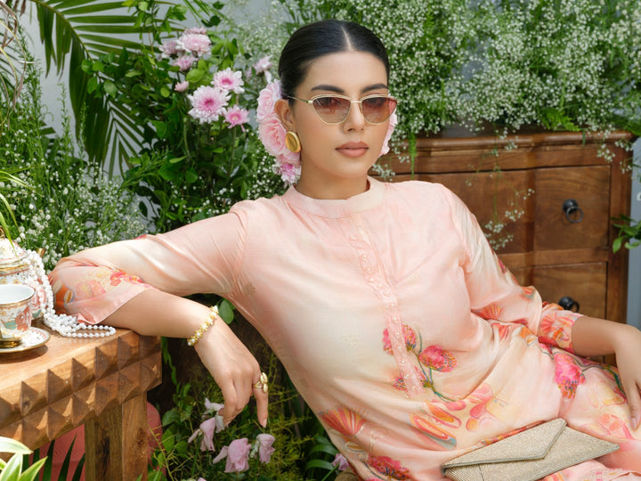 Palash Salmon Premium Co-ord Set