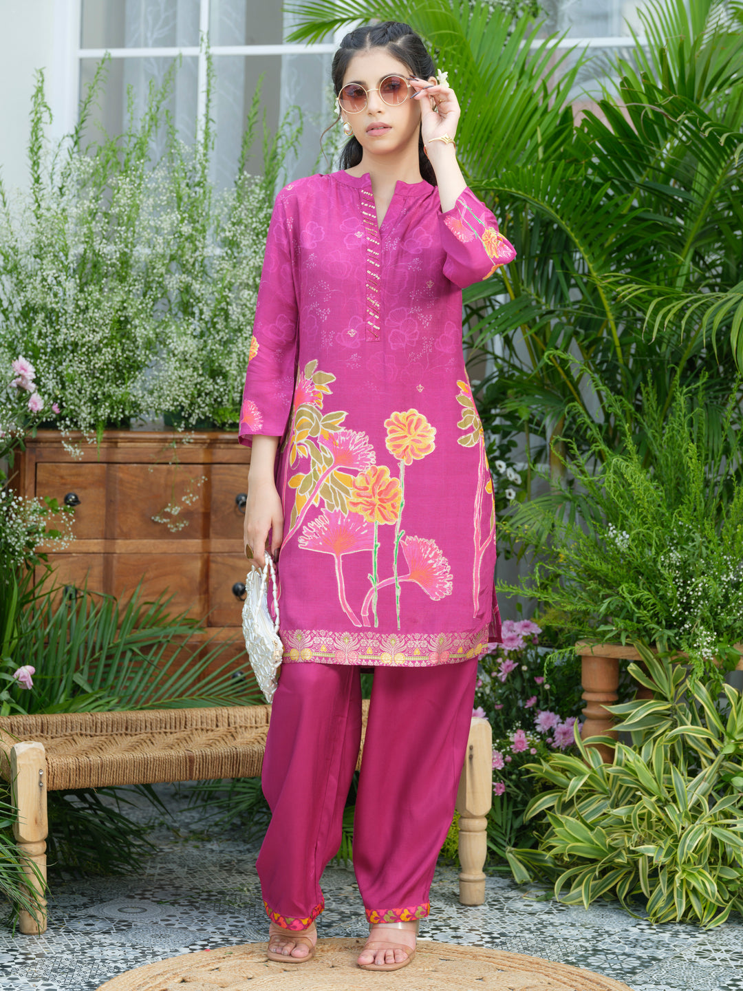 Palash flamingo premium co-ord set