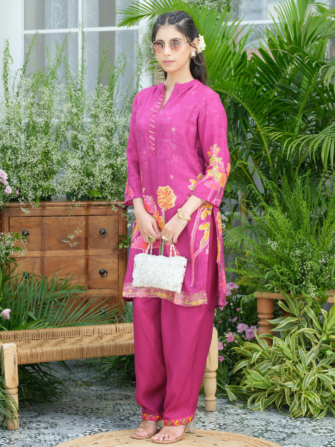 Palash flamingo premium co-ord set