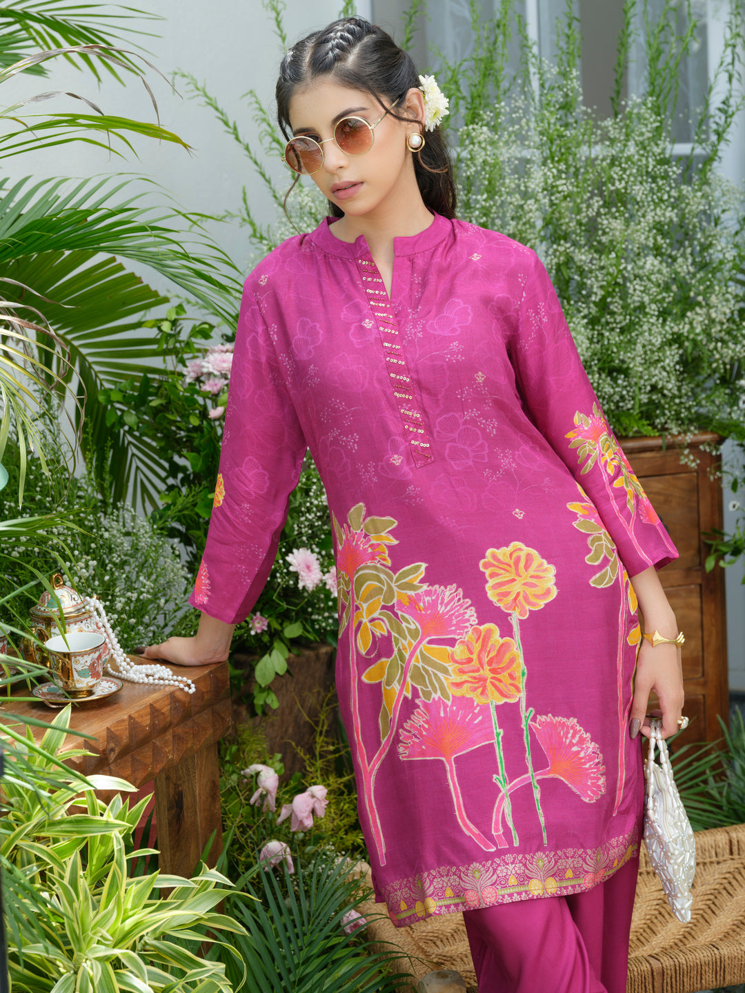 Palash flamingo premium co-ord set