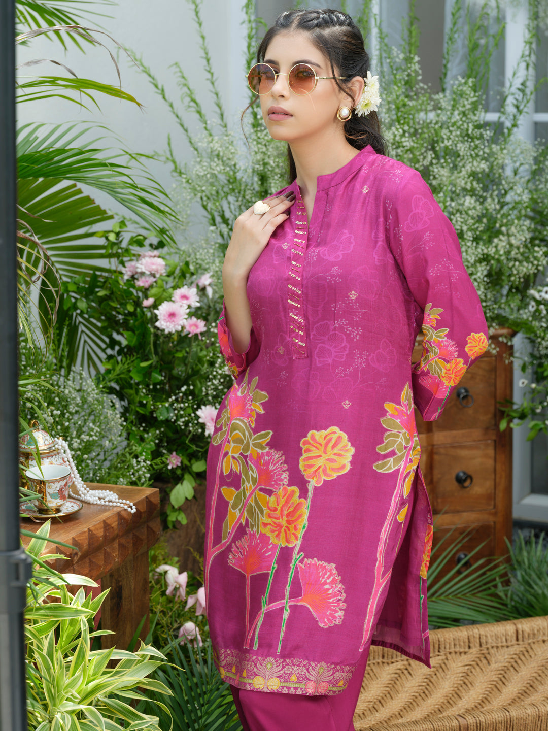 Palash flamingo premium co-ord set