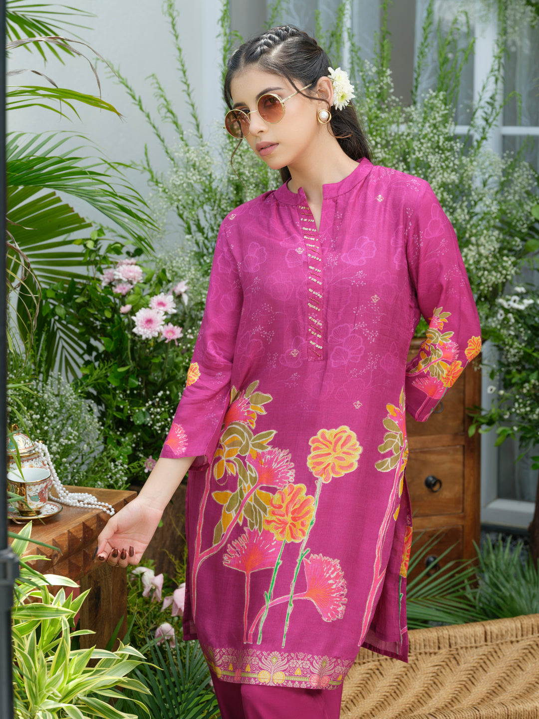 Palash flamingo premium co-ord set