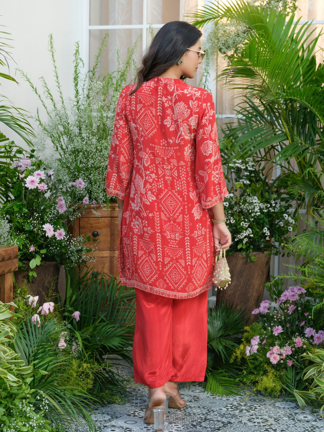 Palash crimson co-ord set