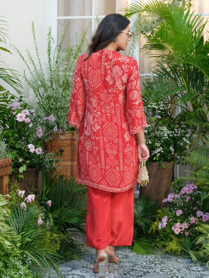 Palash crimson co-ord set