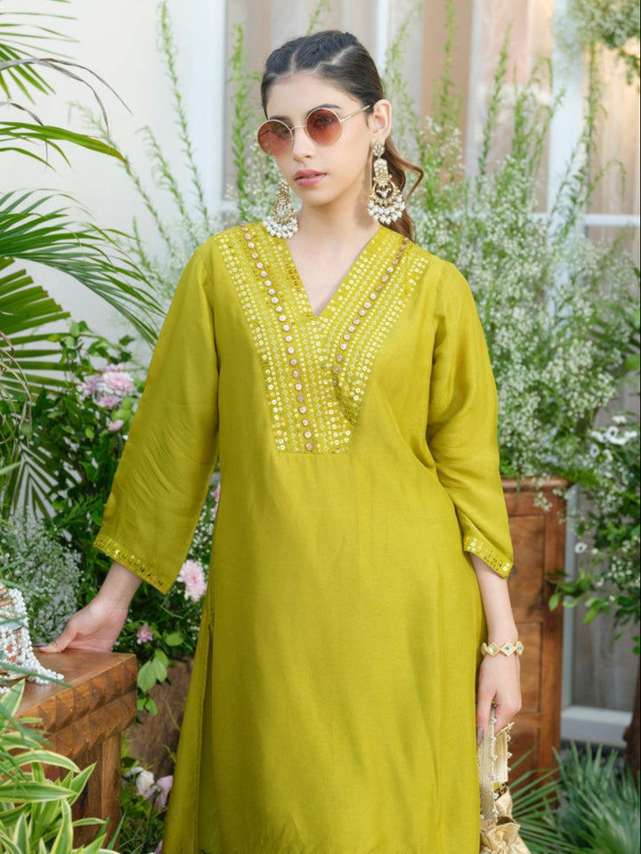 Meera Fern Fusion Set with Jacquard Pants