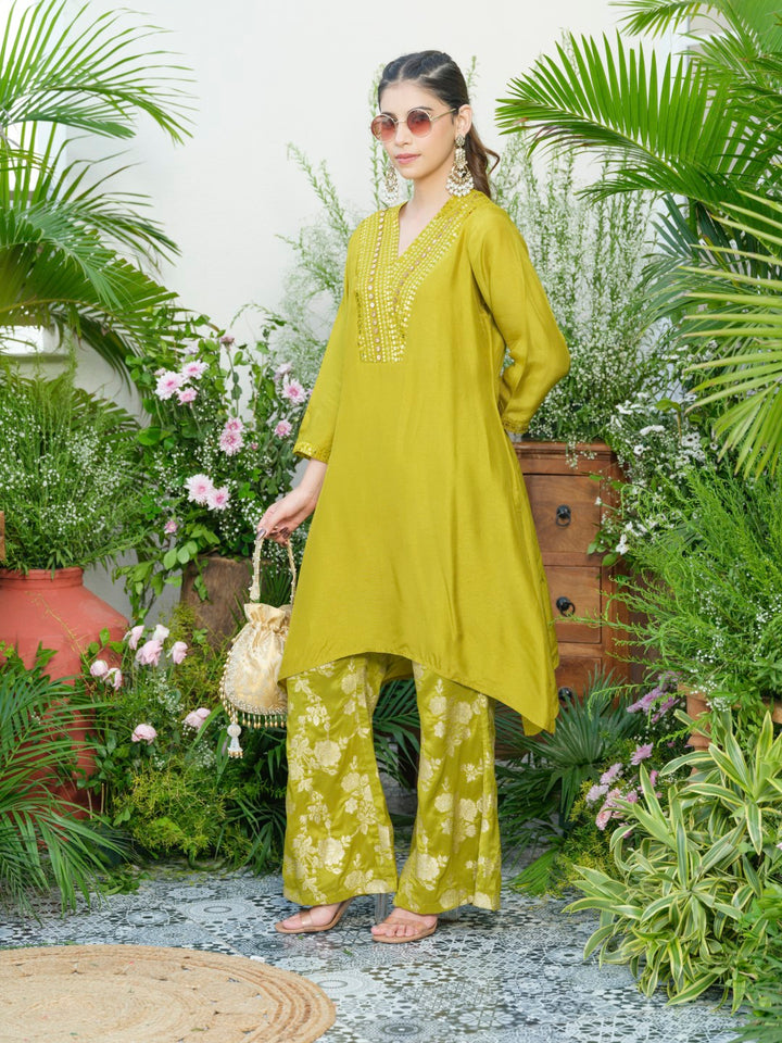 Meera Fern Fusion Set with Jacquard Pants