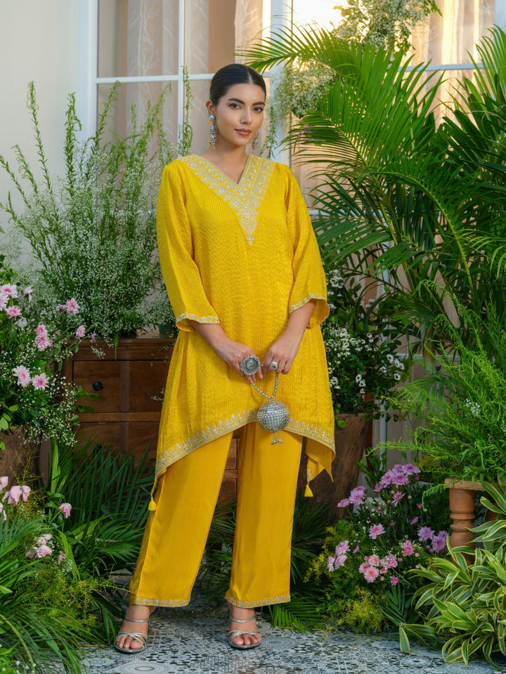 Palash canary work Premium co-ord set S2