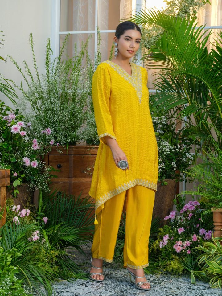 Palash canary work Premium co-ord set S2