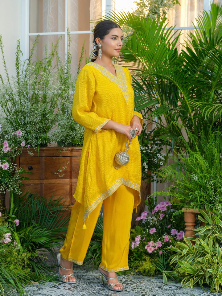Palash canary work Premium co-ord set S2