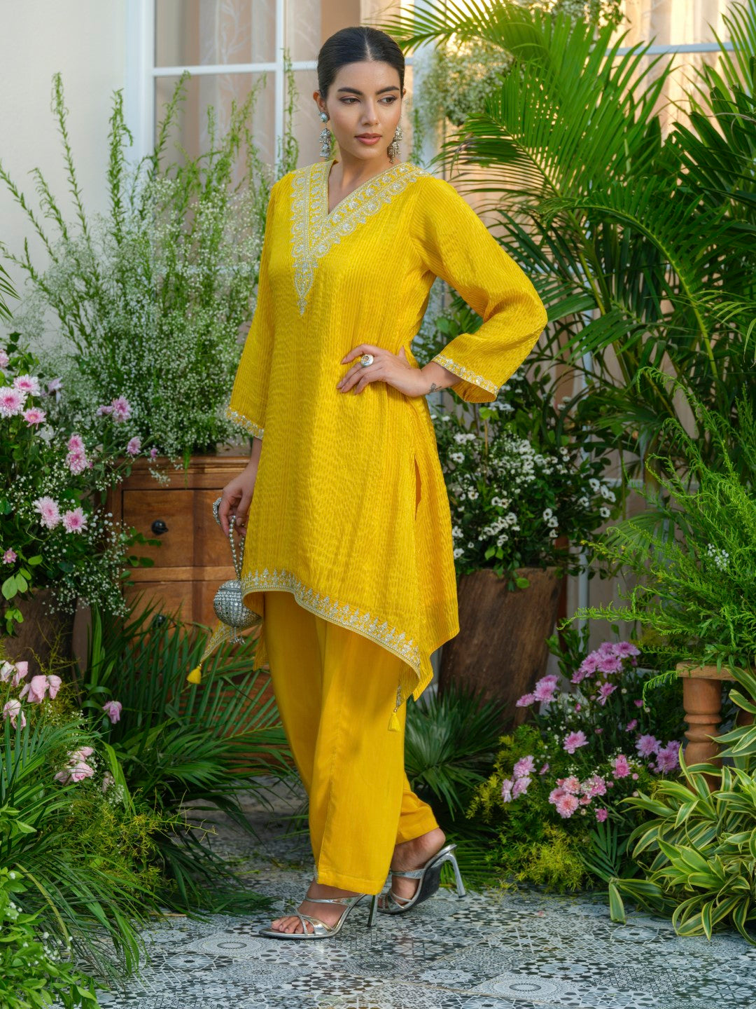 Palash canary work Premium co-ord set S2