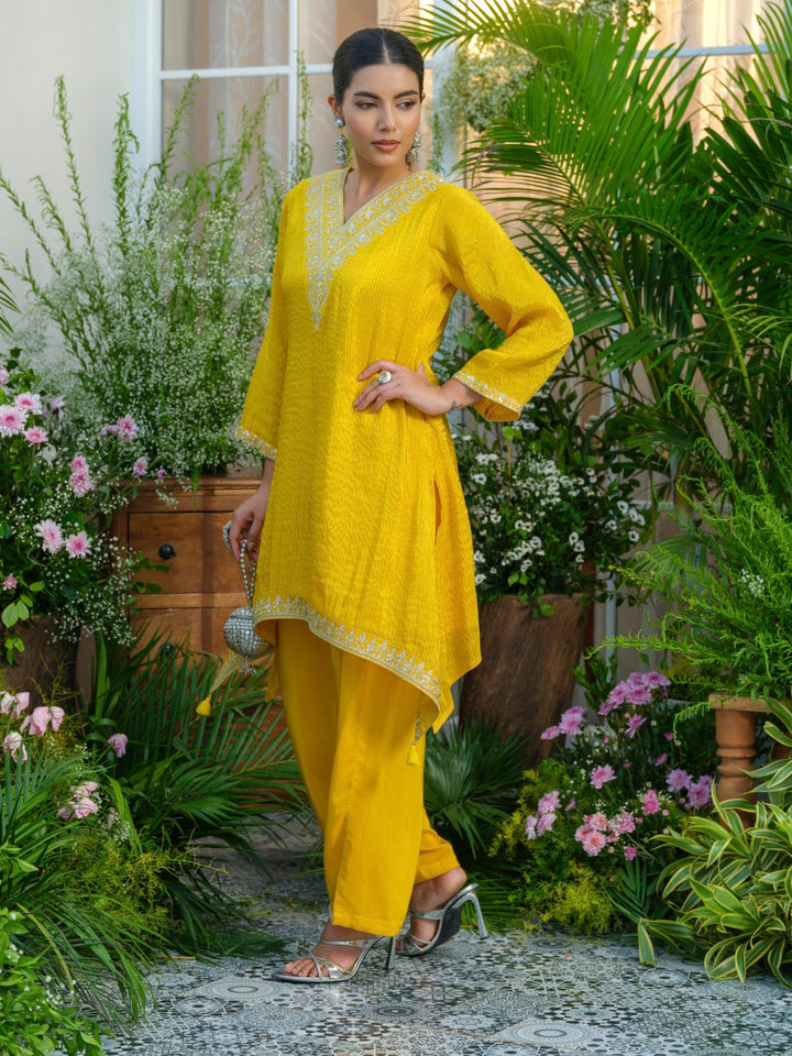 Palash canary work Premium co-ord set S2