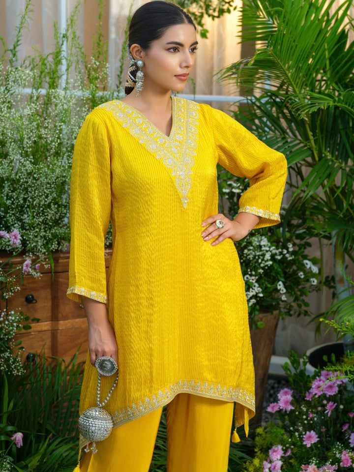Palash canary work Premium co-ord set S2