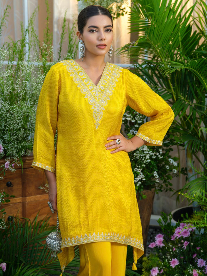 Palash canary work Premium co-ord set S2