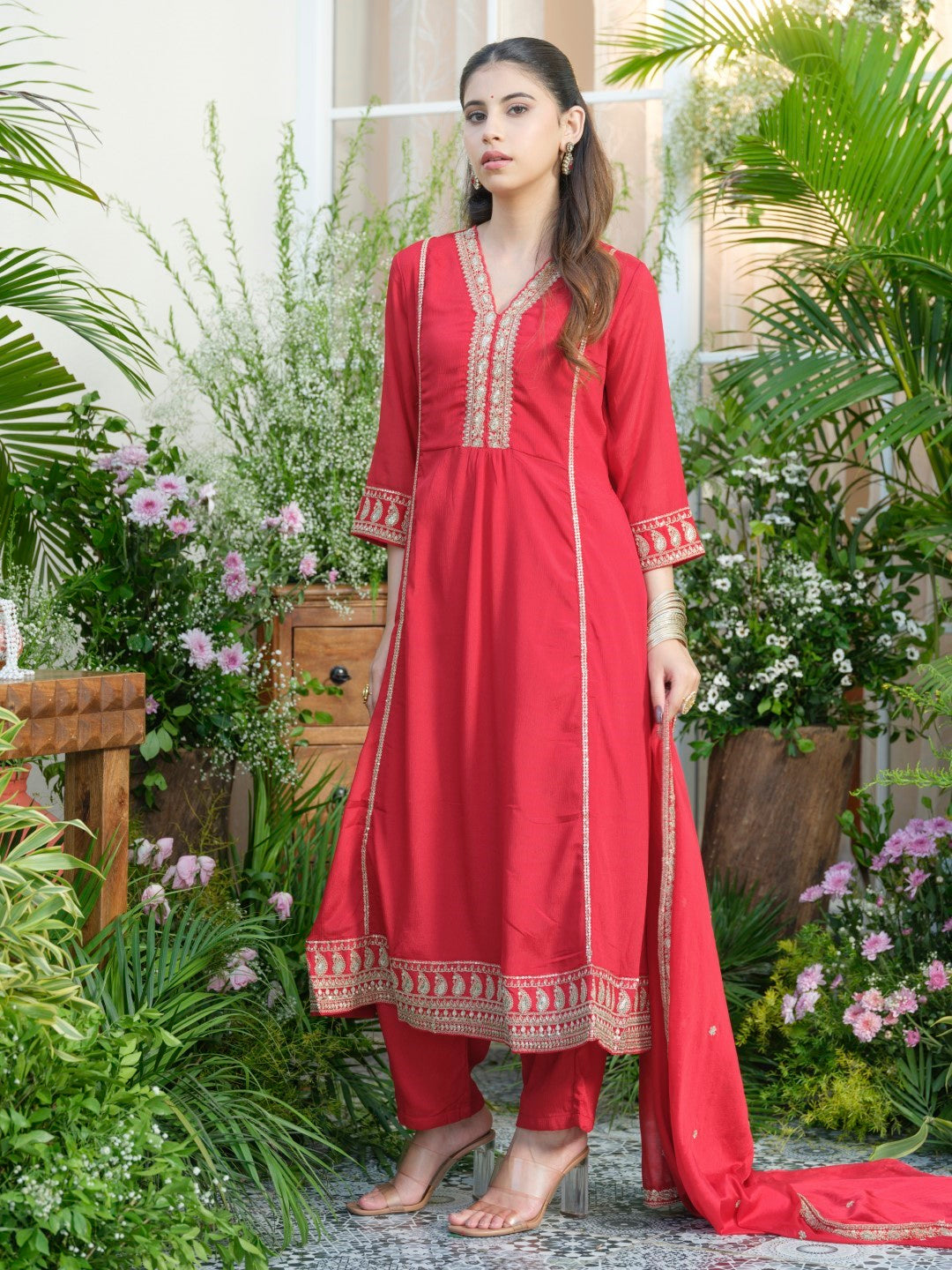 Palash Valentine Full Work Suit Set