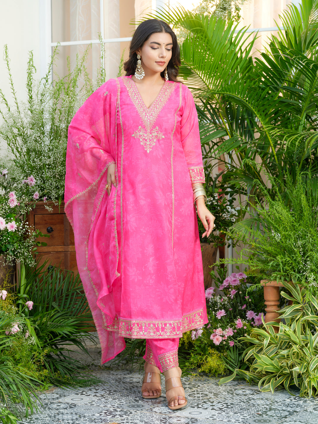 Palash Roses Full Work Suit Set