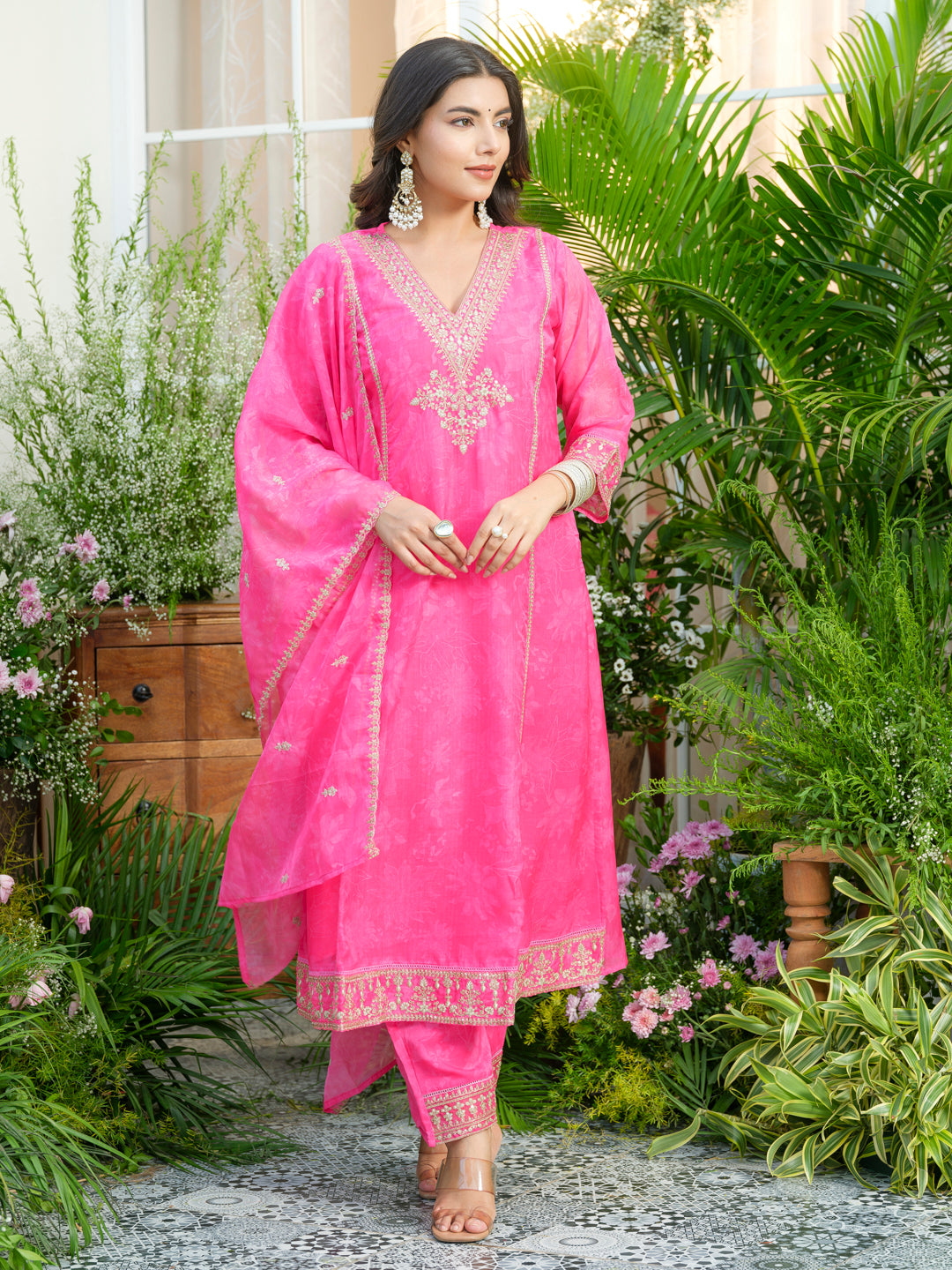 Palash Roses Full Work Suit Set