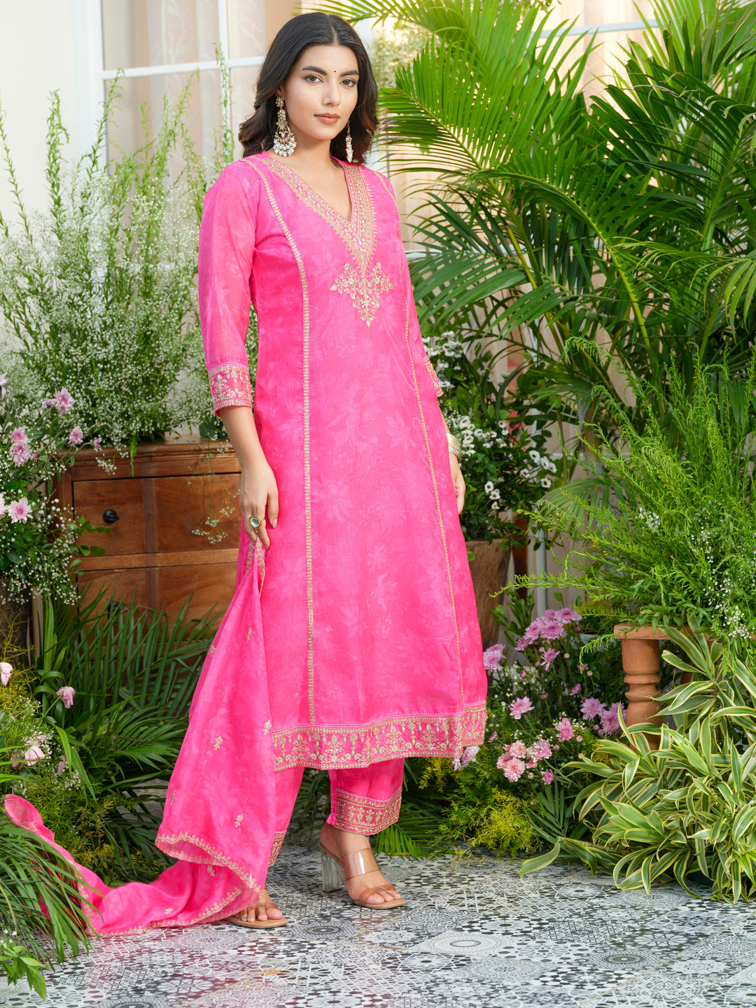 Palash Roses Full Work Suit Set