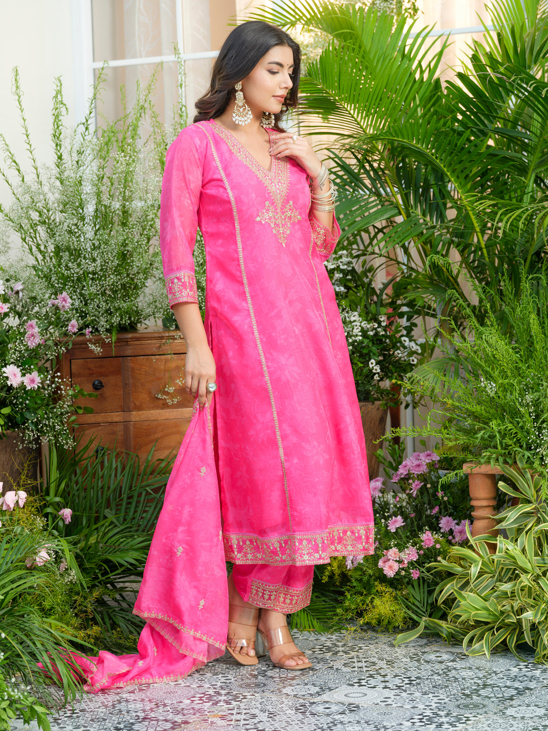 Palash Roses Full Work Suit Set