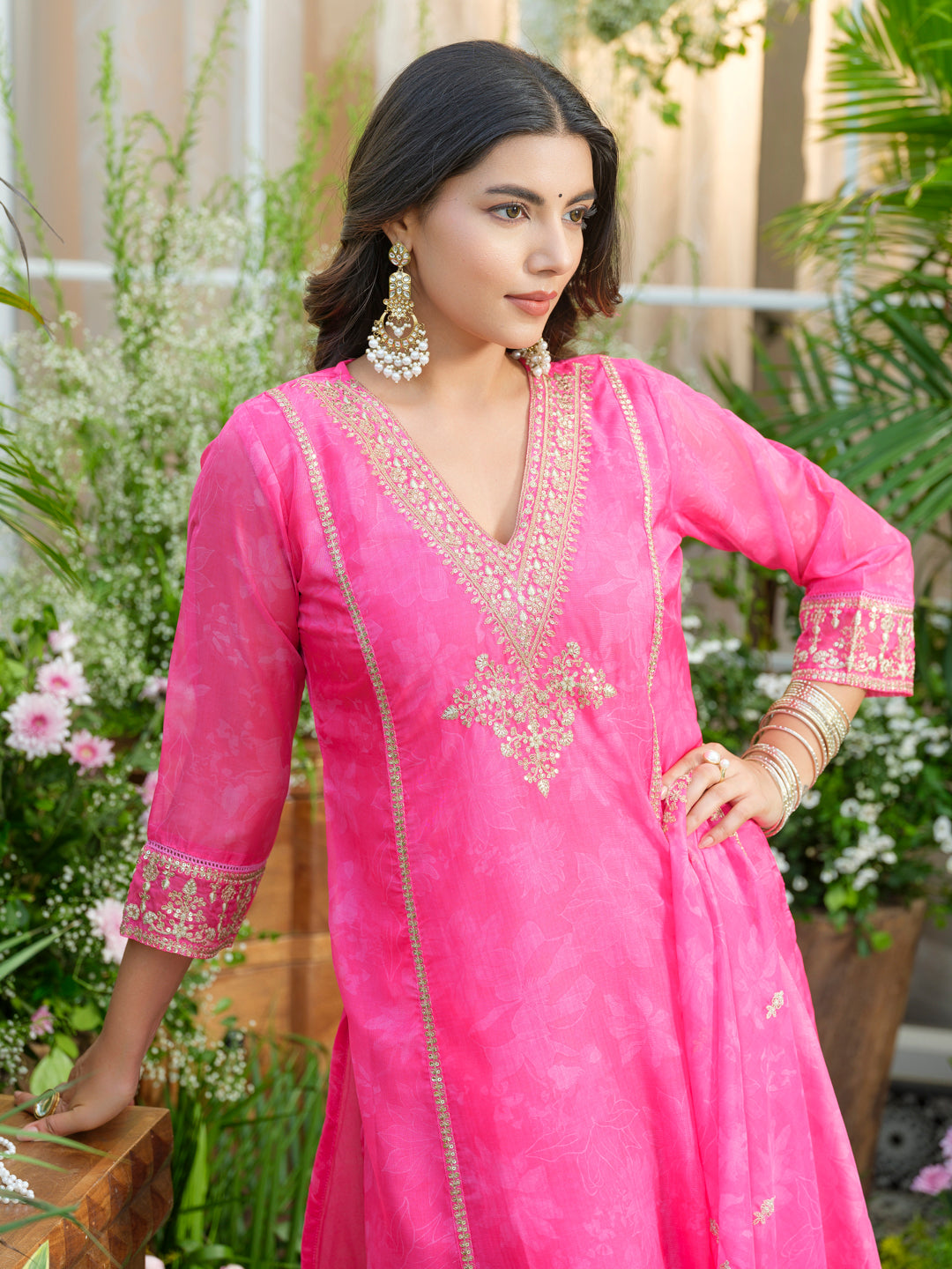 Palash Roses Full Work Suit Set