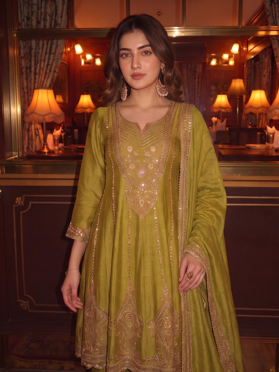 Alpa Daffodil Full Work Farshi Suit Set