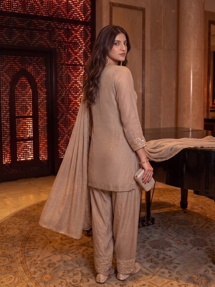 Alpa Latte Full Work Farshi Suit Set