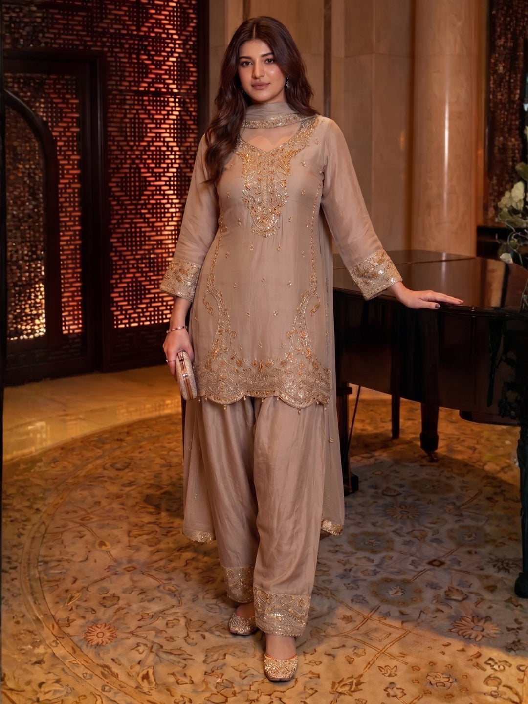 Alpa Tuscan Full Work Farshi Suit Set