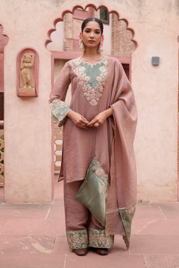 Gaurisha Tan Full Work Premium Suit set