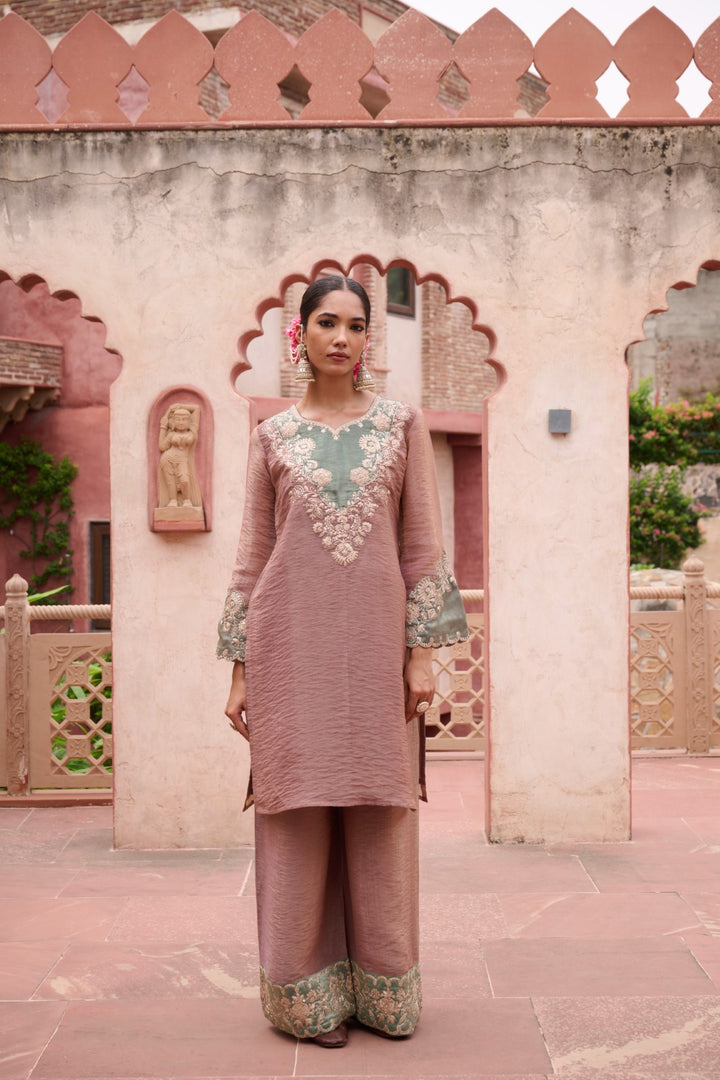 Gaurisha Tan Full Work Premium Suit set