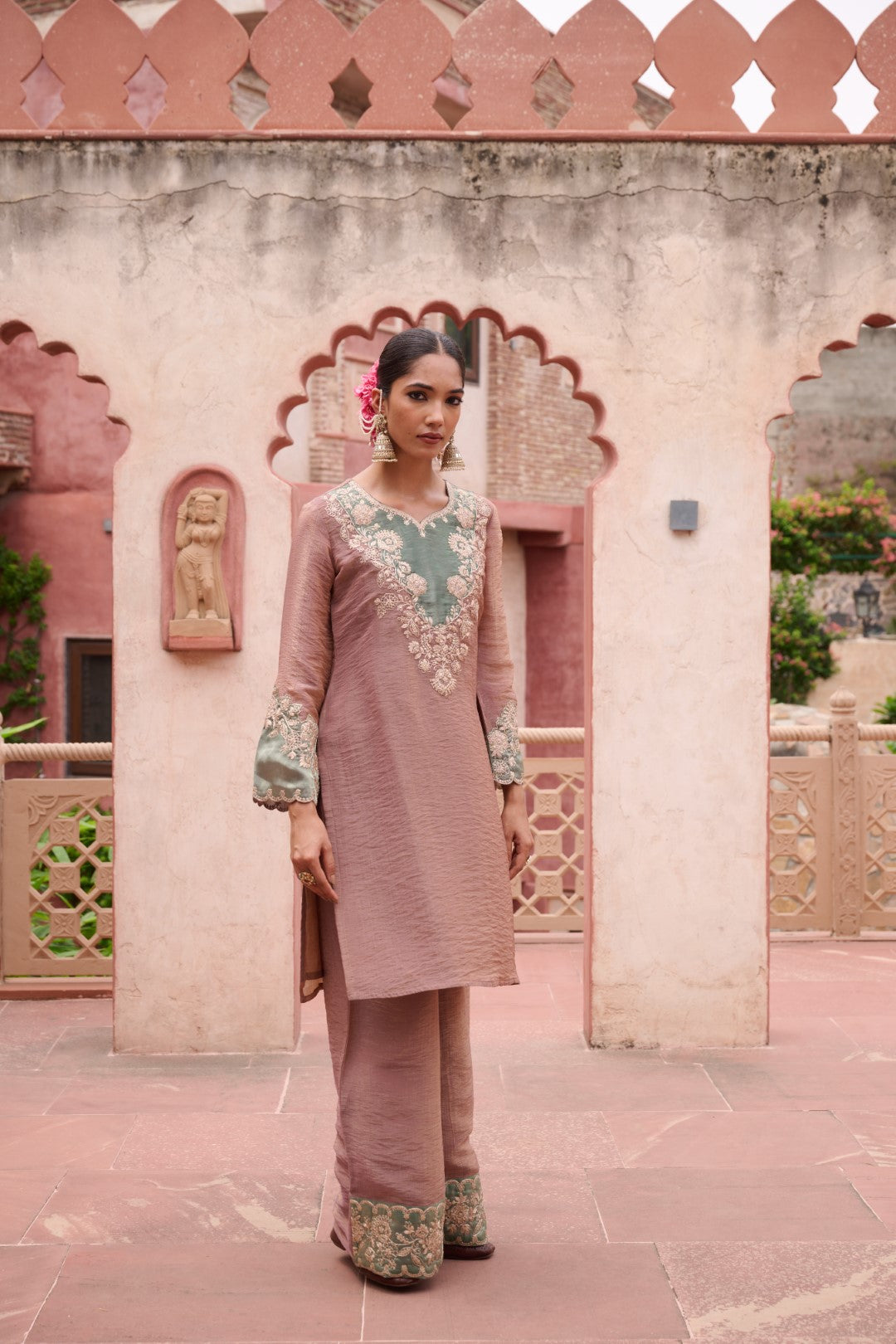 Gaurisha Tan Full Work Premium Suit set