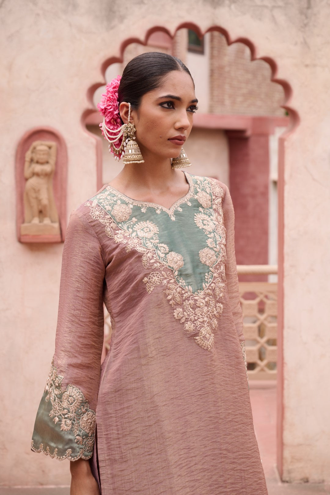 Gaurisha Tan Full Work Premium Suit set