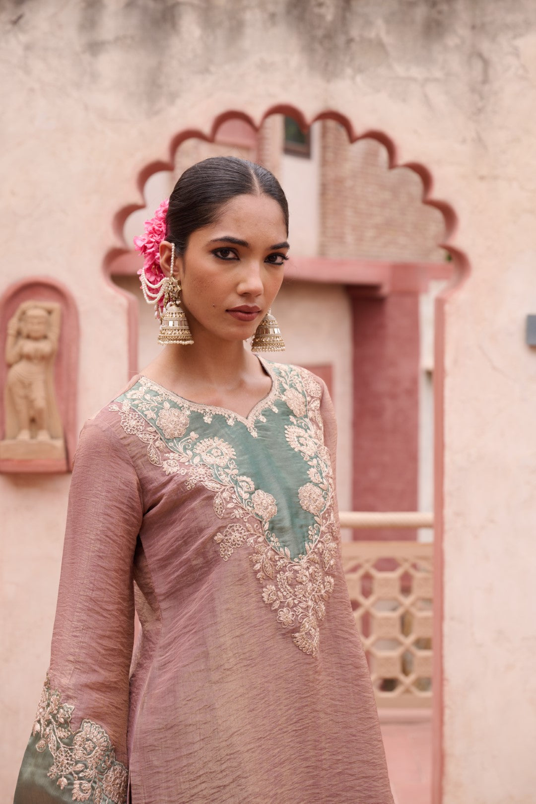 Gaurisha Tan Full Work Premium Suit set