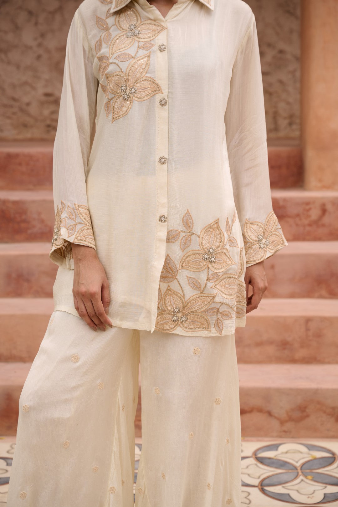 Sangini Dove Work Premium Co-ord Set