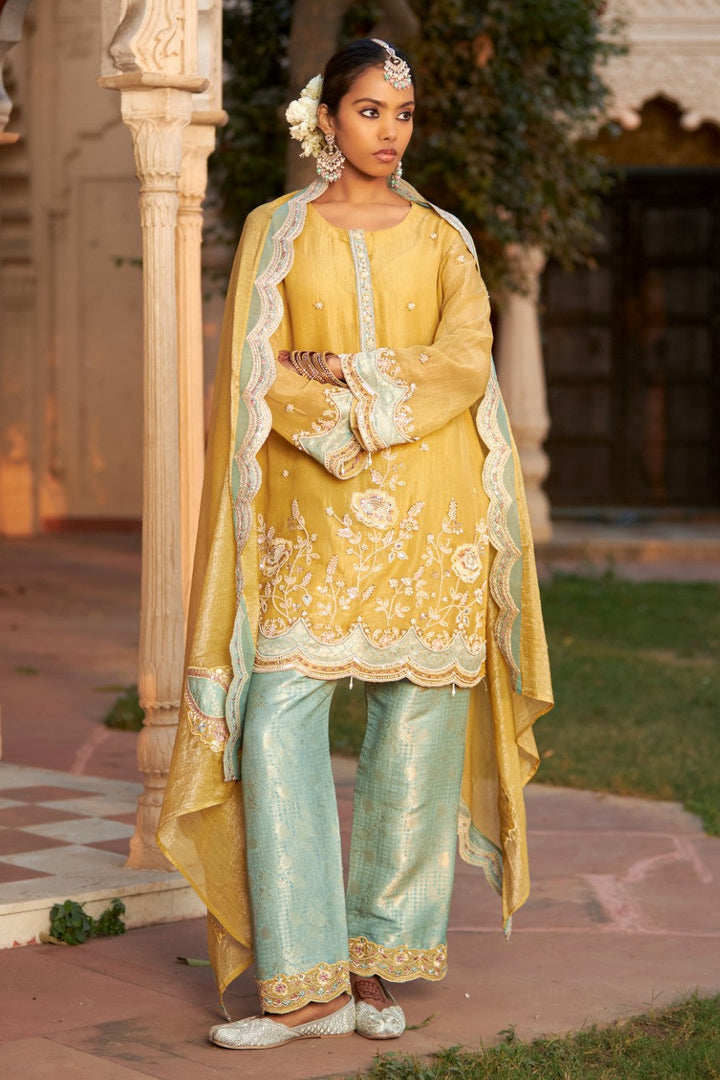 Mihika canary full work heavy suit set