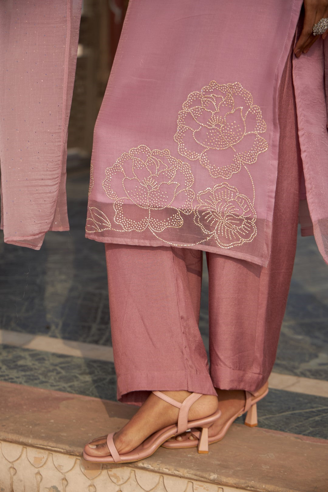 Mihika Rose Full Work Suit Set