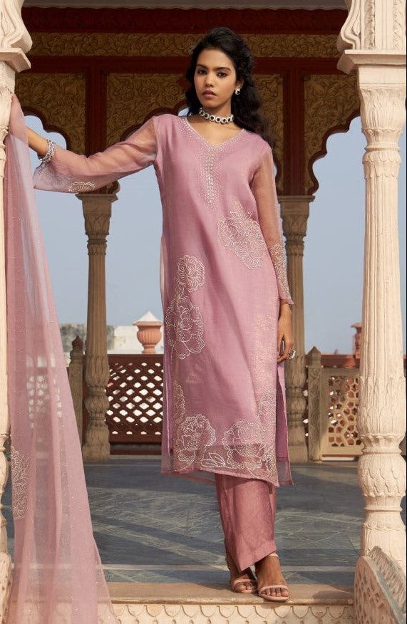 Mihika Rose Full Work Suit Set