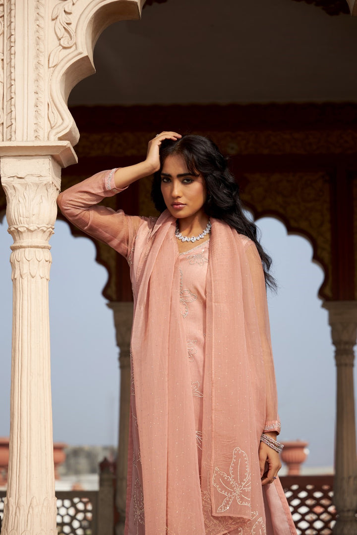 Mihika Coral Full Work Suit set