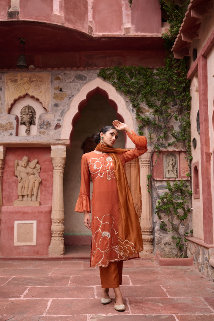 Sangini Apricot Premium Suit set