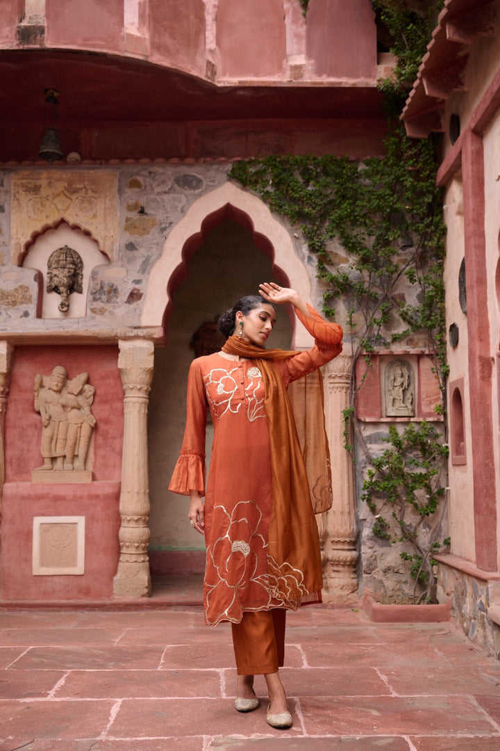 Sangini Apricot Premium Suit set